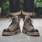 Мужские ботинки Cahhrrn X Martin Boot Men Beige Weishibangwei - фото 8