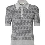 FENDI Женская поло серый - фото