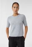 Футболка comma Basic T-shirt, Hellgrau/Mottled Light Grey - фото