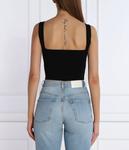 Футболка с изюминкой Cropped fit Weekend Max Mara, черный - фото 4