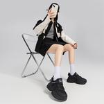 Кроссовки женские толстые низкие черный Warrior - фото 9