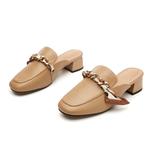 Женские тапочки с закрытым носком DAPHNE, экрю - фото 9