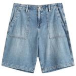 Легкие льняные шорты-бермуды Good American, индиго - фото