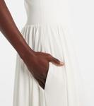 Платье макси из джерси с драпировкой цвета амаранты Simkhai, слоновая кость - фото 5
