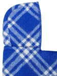 Клетчатый шарф с капюшоном Burberry, синий - фото 2