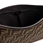 Маленький кожаный клатч мужской коричневый FENDI - фото 5