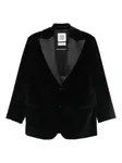 Блейзер с шалевым воротником и карманами Les Filles D'Eva, черный - фото