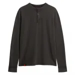 Лонгслив Superdry Vintage Textured Grandad, черный - фото