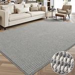 Ковер Budis Pineapple Loop, имитация сизаля, 180х250 см, серый/белый - фото