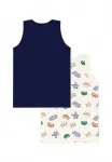 Нижняя рубашка debardeur Petit Bateau, Navy White Multicolor - фото 2