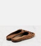 Замшевые мюли Monili с бантом Brunello Cucinelli, Sesamo - фото 2