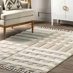Ковер Leena Intertwined Circles High/low Area Rug nuLOOM, 152x229 см, светло-бежевый - фото 9