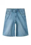 Широкие джинсовые шорты Two Soon, Medium Blue Denim - фото