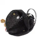Сумка-ведро Marcie Open Weave из рафии Sam Edelman, черный - фото 4