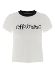 Футболка с вышитым логотипом Script OFF-WHITE, белый - фото