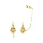 Серьги в форме сердца Swarovski, розовый - фото 4