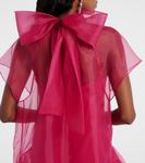 Мини-платье из органзы с бантом Simkhai, Pomegranate - фото 6