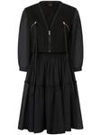 PINKO платье миди на молнии, черный - фото