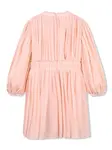Шерстяное платье с плиссировкой Chloé Kids, розовый - фото 2