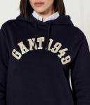 Толстовка женская Gant с надписью, синий - фото 4