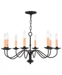 Люстра Heritage на 8 ламп Livex, black - фото