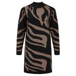 Платье с длинным рукавом Object Ray Aop, коричневый - фото