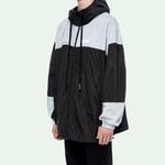 Куртка mens black white splicing jacket Off-White, белый - фото 4