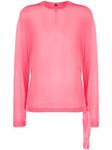 Sara Lanzi джемпер с круглым вырезом, розовый - фото