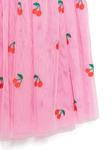 Платье с вышивкой вишнями Stella McCartney Kids, розовый - фото 3