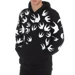 Свитер Alexander McQueen Contrasting Colors Pattern Loose Hoodie 'Black' - фото 4