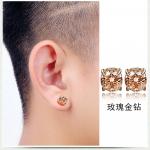 Титановые стальные серьги-гвоздики унисекс Cooraree - фото 8