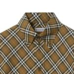 Клетчатая хлопковая рубашка Burberry, хаки - фото 4