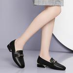 Лоферы женские черные с золотистым шелковым кроликом - фото 8