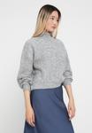 Джемпер VILA VIEMMELIE HIGH NECK PULLOVER, Light Grey Melange/Mottled Light Grey - фото 4