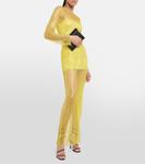 Платье макси с декором Giuseppe di Morabito, Yellow Fluo - фото 2