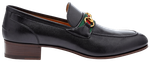 Кроссовки Gucci Horsebit Web-Stripe Loafer 'Black', черный - фото
