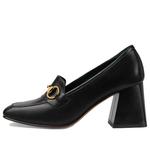 Кроссовки web accent leather pumps 'black' Gucci, черный - фото