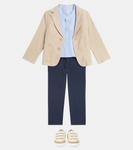 Блейзер из смесовой хлопковой ткани Il Gufo, Oat - фото 2