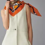 Шелковый  шарф Women's Orange HERMES - фото 3