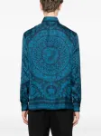 Рубашка с узором "Барокко" VERSACE, синий - фото 4