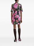 Dolce & Gabbana платье мини с цветочным принтом, черный - фото 3