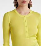 Ребристый свитер Dolce&Gabbana, Green-Yellow - фото 4