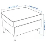 Пуф, нордвалла темно-серый STRANDMON IKEA - фото 4