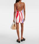 Мини-платье с принтом Marmo Pucci, Bianco/Rosso - фото 3