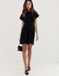 Черное мини-платье с зауженной талией ASOS - фото 4
