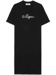 MSGM платье с вышитым логотипом, черный - фото