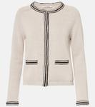 Хлопковый кардиган Zenobia S Max Mara, экрю - фото