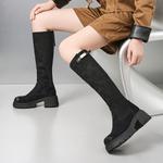 Высокие сапоги женские черные EBLAN - фото 5