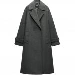 Пальто женское серое ZARA - фото 2