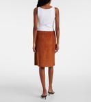 Юбка миди из замши Versace, Tobacco - фото 3